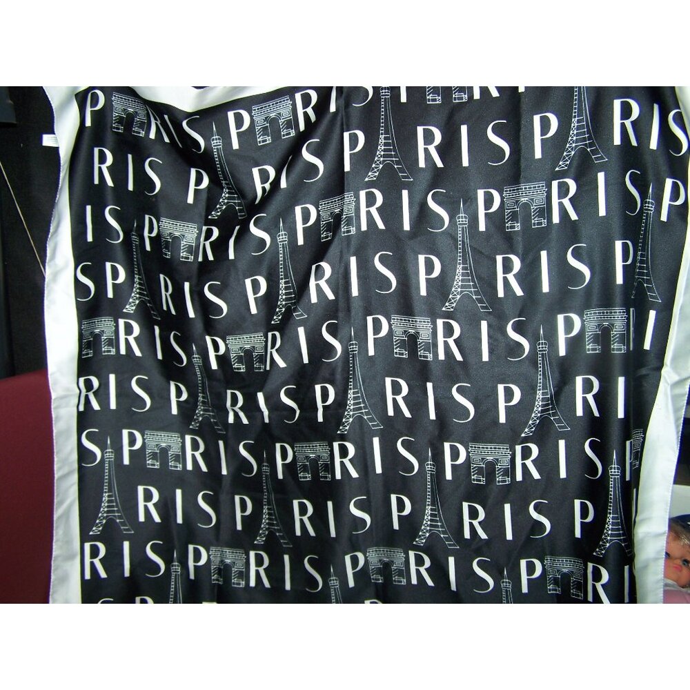 J. Mico Sancho PARIS Scarf 35 x 35 Black White Wrap Shawl